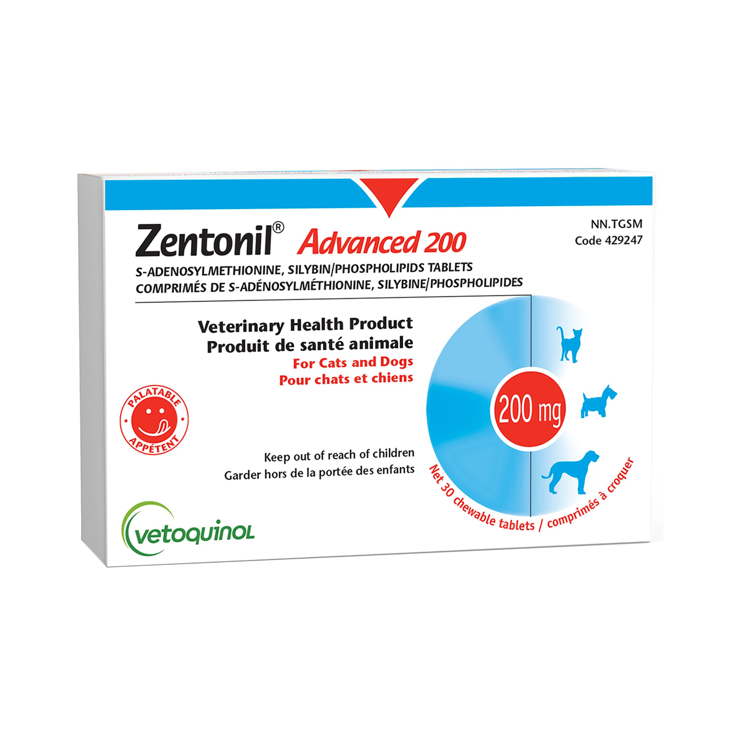 Zentonil Advanced 200 Chewable Tablets For Cats and Dogs Over 5 Kg 30 Count