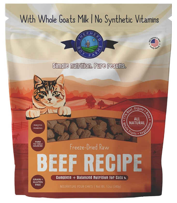 Shepherd Boy Farms Freeze Dried Raw Beef Recipe For Cats