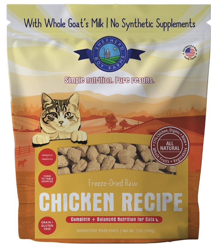 Shepherd Boy Farms Freeze Dried Raw Chicken Recipe For Cats