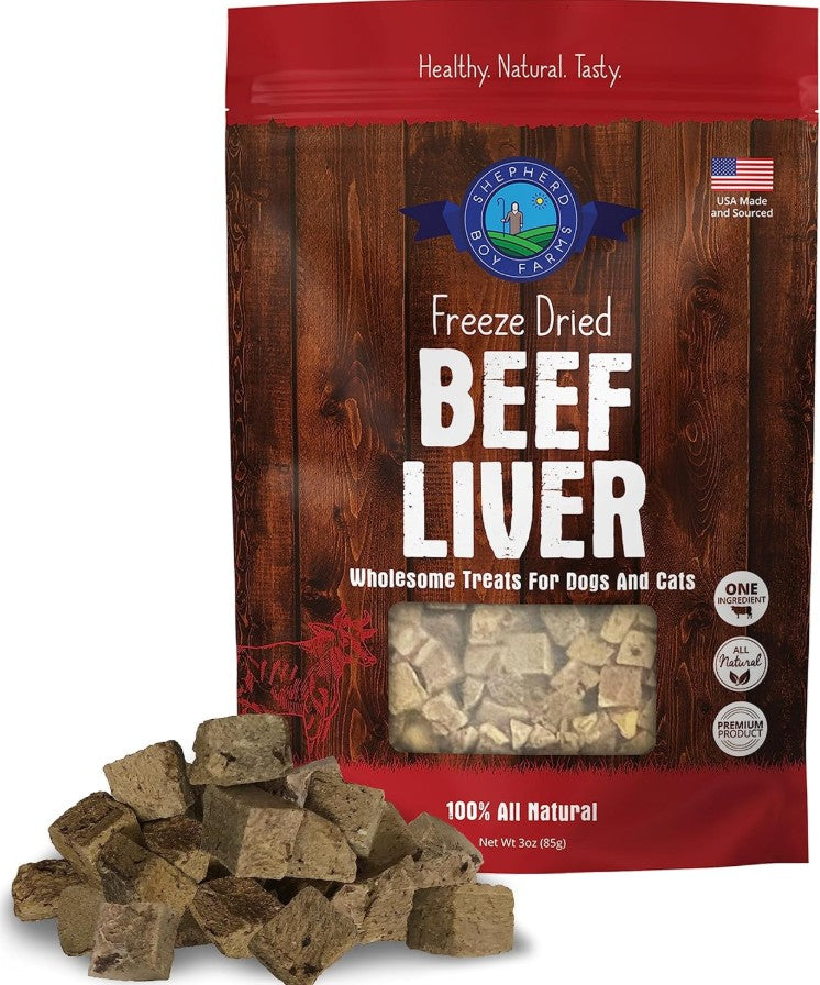 Shepherd Boy Farms Freeze Dried Beef Liver For Cats & Dogs