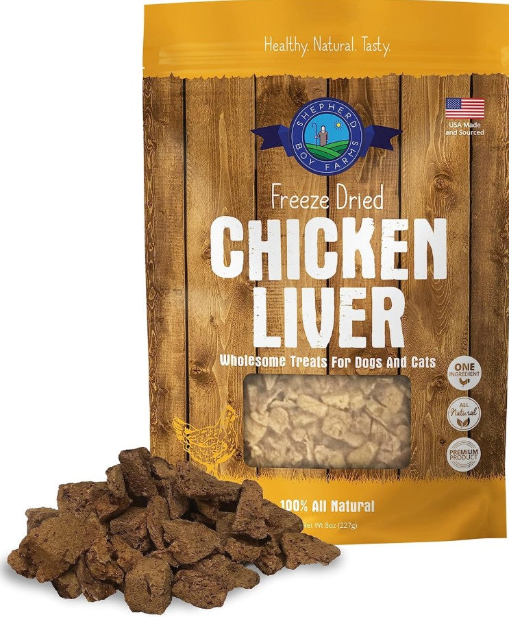 Shepherd Boy Farms Freeze Dried Chicken Liver For Cats & Dogs