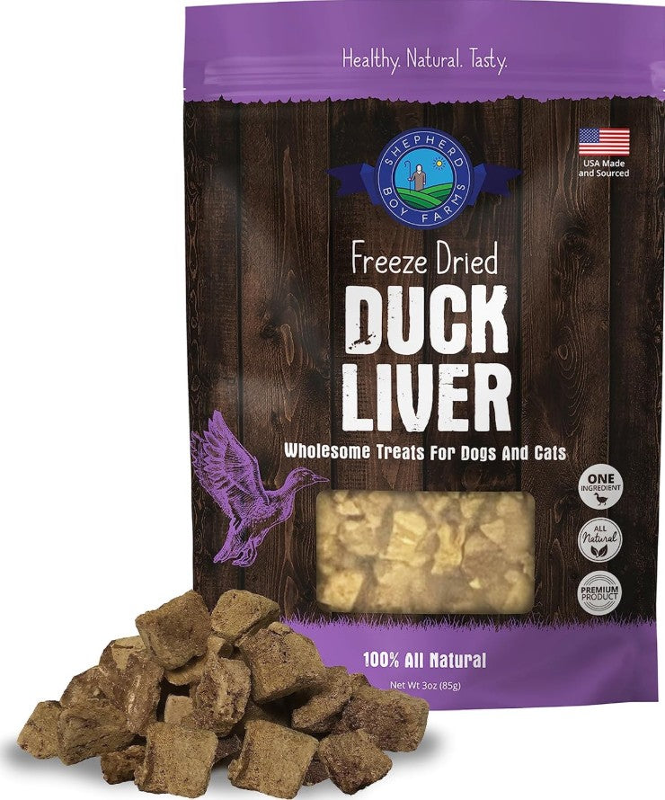 Shepherd Boy Farms Freeze Dried Duck Liver For Cats & Dogs