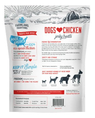 Farmland Traditions Dogs Love Chicken Jerky Treats for Dogs