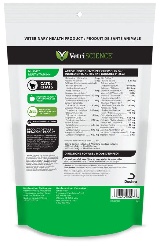 VetriScience Nu Cat Multivitamin+ Chews