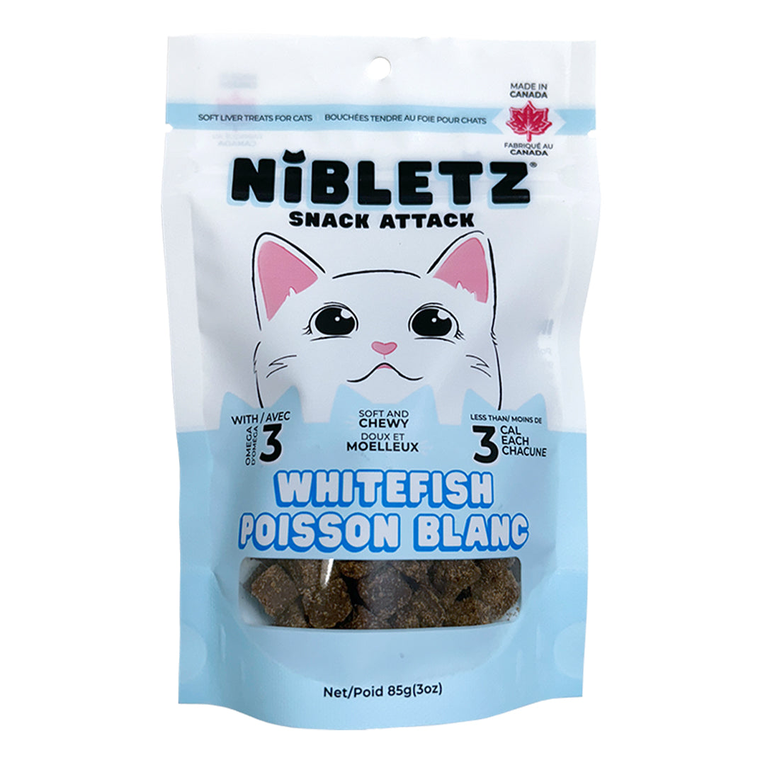 Nibletz Soft Moist Treats for Cats, Whitefish Flavour