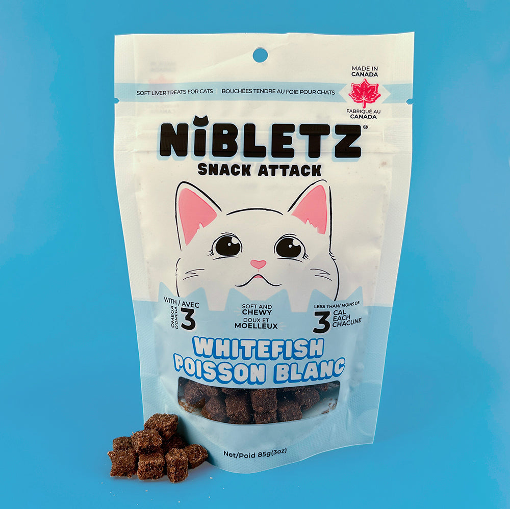 Nibletz Soft Moist Treats for Cats, Whitefish Flavour