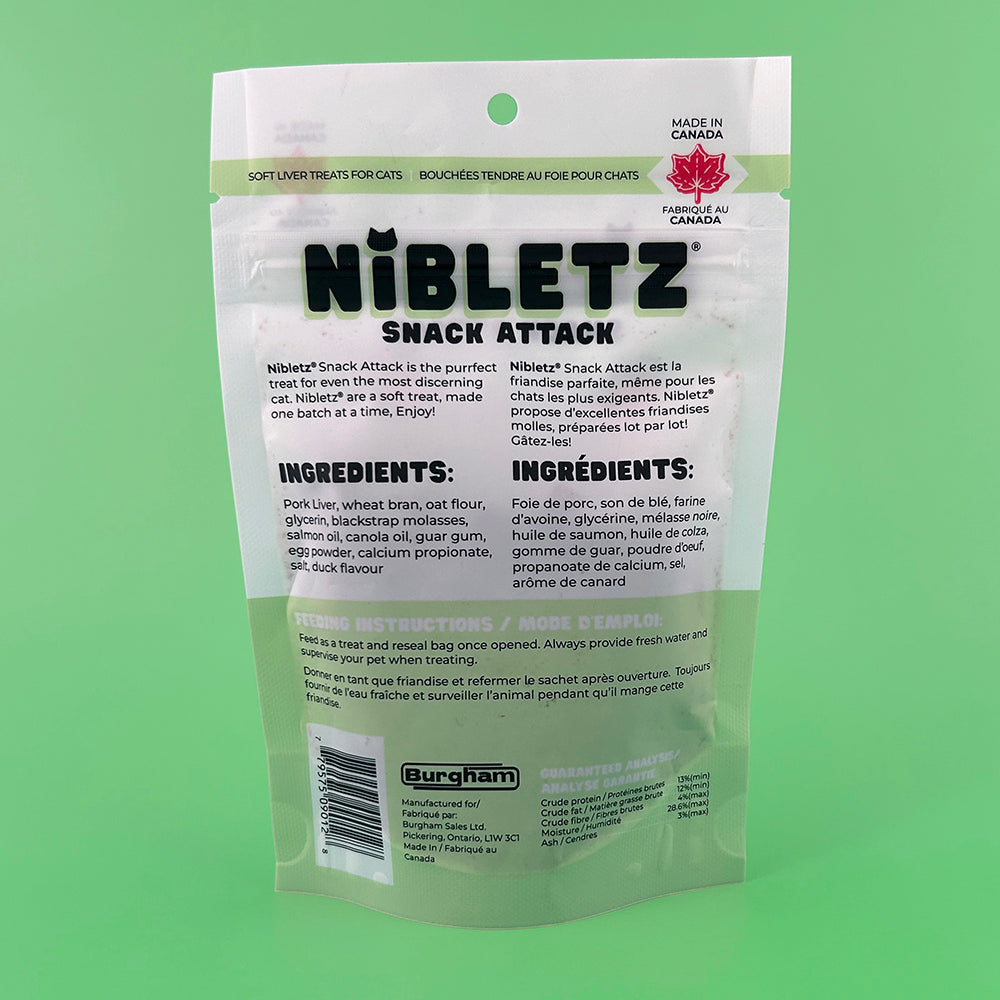 Nibletz Soft Moist Treats for Cats, Duck Flavour