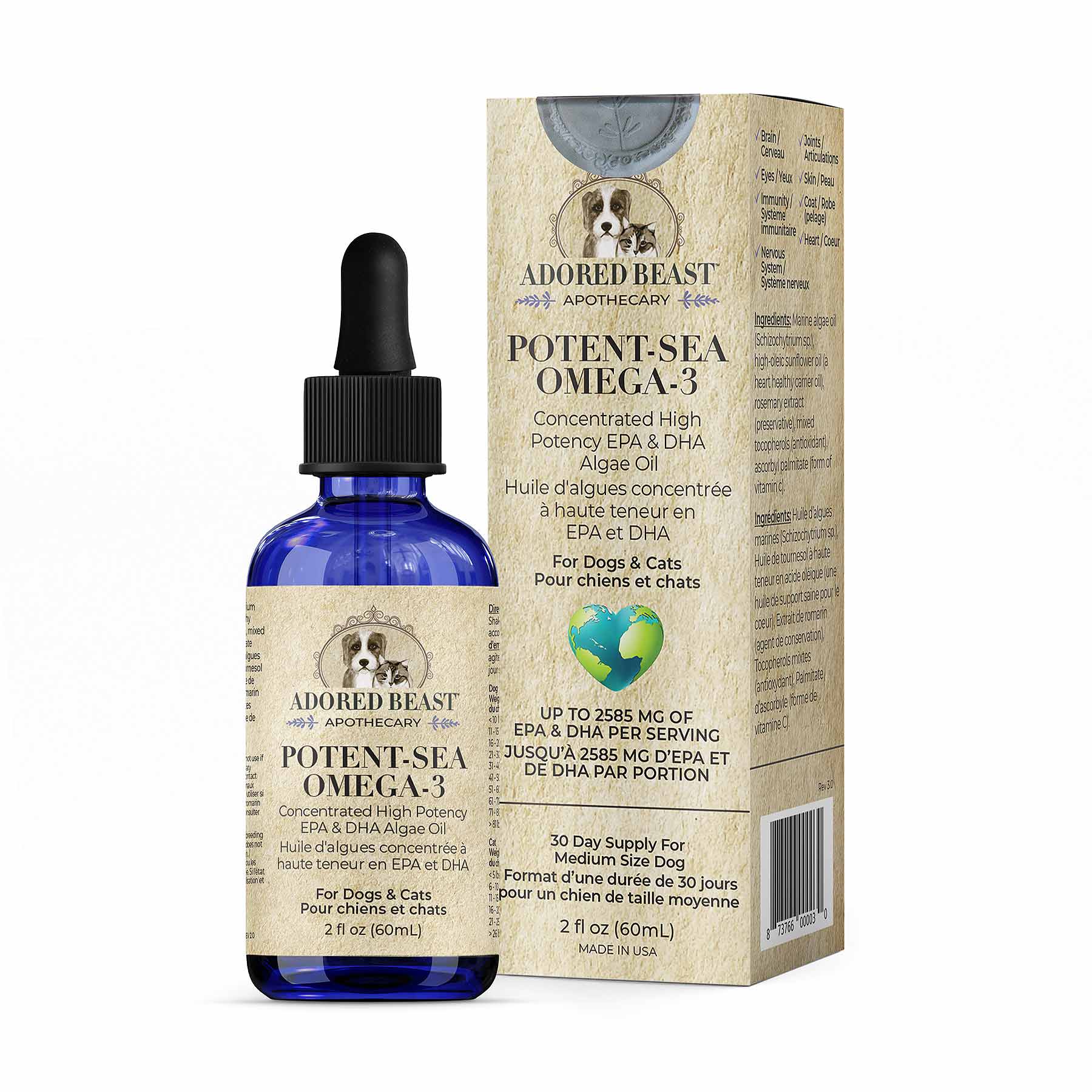 Adored Beast Potent-Sea Omega-3 EPA & DHA - Pets Drug Mart