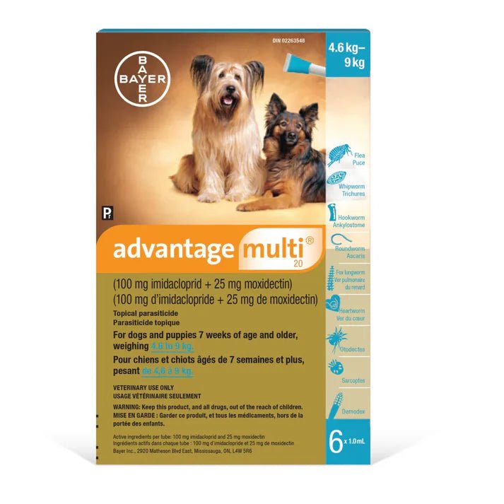 Advantage Multi 20 Topical Solution For Dogs 4.6 To 9 Kg (Teal) - Pets Drug Mart