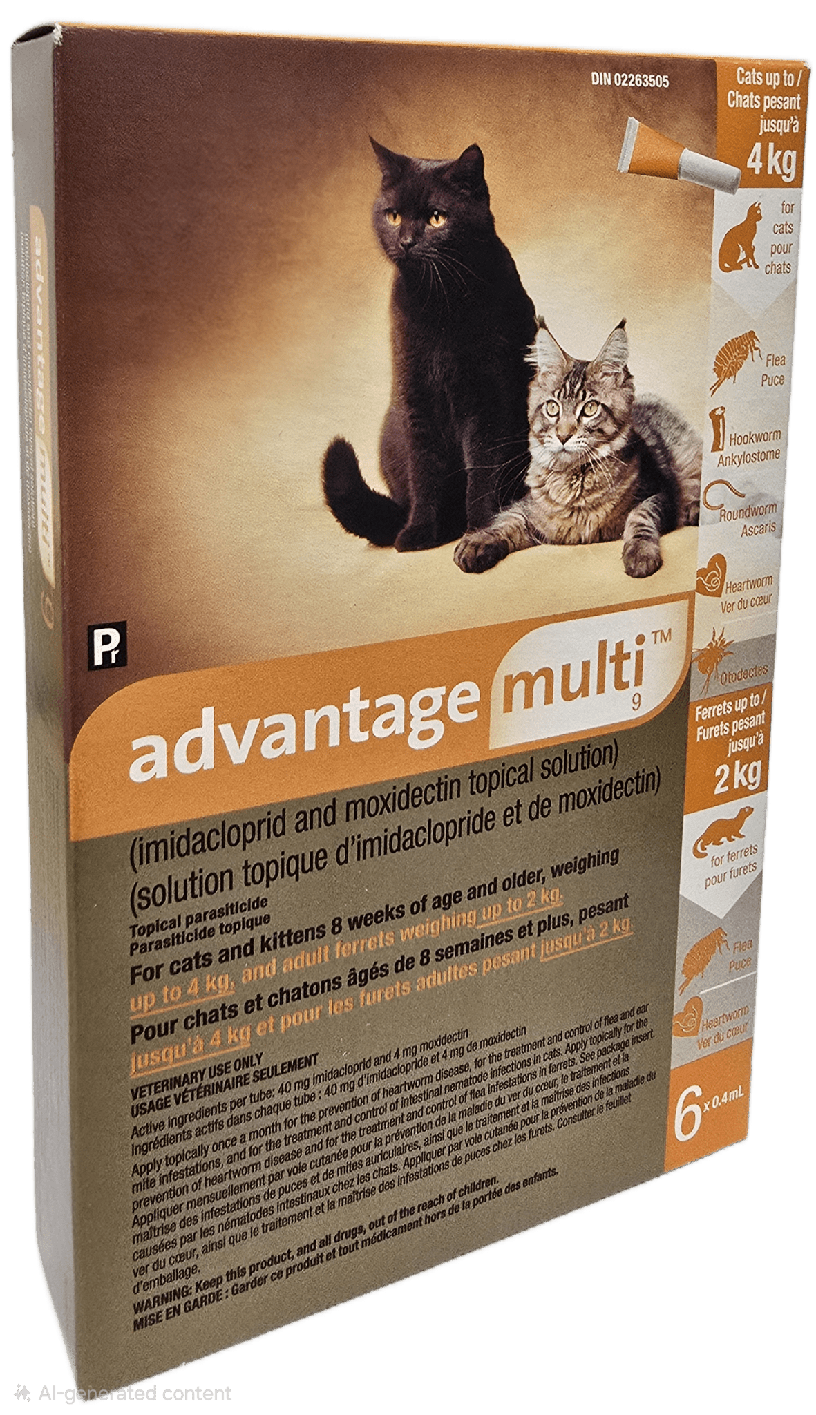 Advantage Multi 9 Topical Solution For Cats Under 4 Kg (Orange) - Pets Drug Mart