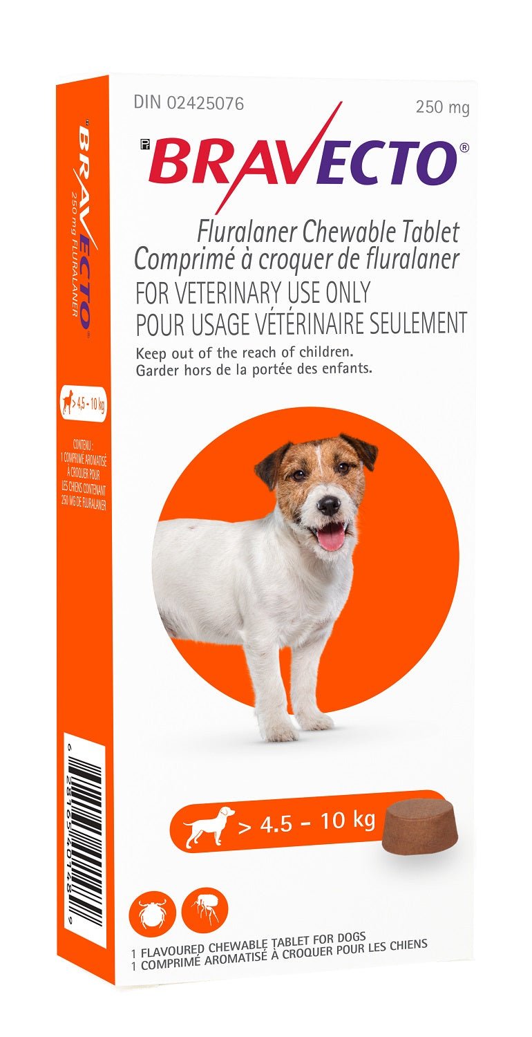 Bravecto Chews For Small Dogs 4.6 To 10 kg (Orange) - Pets Drug Mart