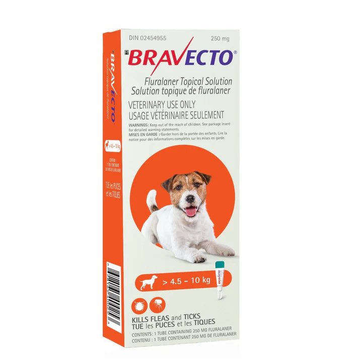 Bravecto Topical Solution For Dogs 4.6 To 10 kg (Orange) - Pets Drug Mart
