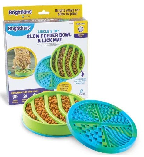 Tapis à lécher et distributeur lent de nourriture pour animaux en cercle Brightkins — Pets Drug Mart