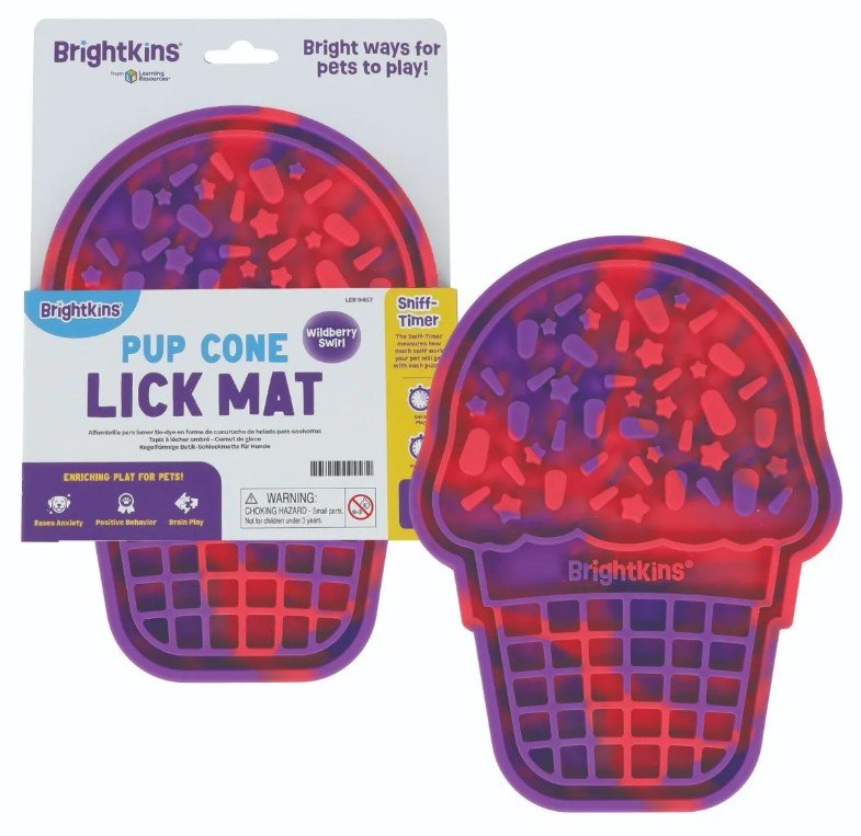 Brightkins Tie Dye Pup Cone Lick Mat - Pets Drug Mart