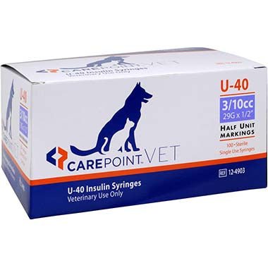 CarePoint Vet Insulin Syringe U - 40 29G 100 Pack - Pets Drug Mart