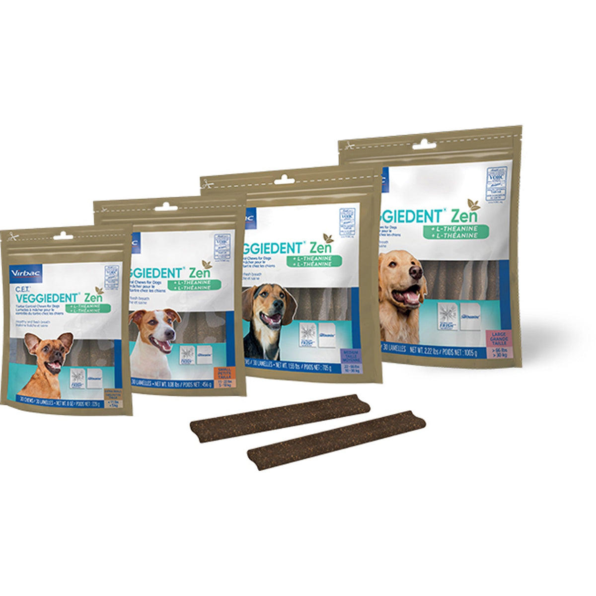 C.E.T VeggieDent ZEN Tartar Control Chew For Dogs 30 Count