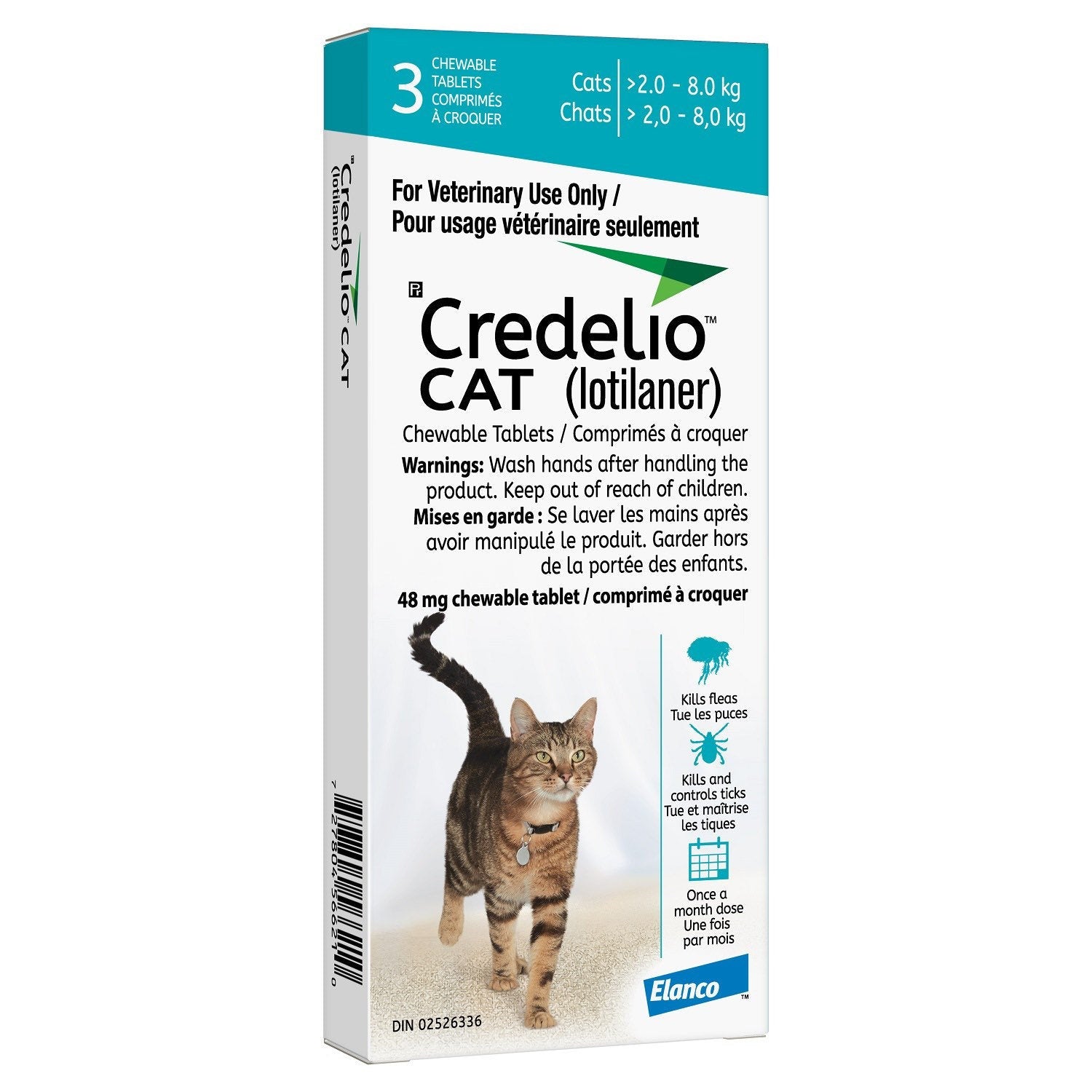 Credelio (lotilaner) Chewable Tablet For Cats 2 To 8 Kg (Teal) - Pets Drug Mart