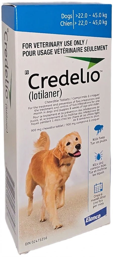 Credelio (lotilaner) Chewable Tablet For Dogs 22 To 45 Kg (Blue) - Pets Drug Mart
