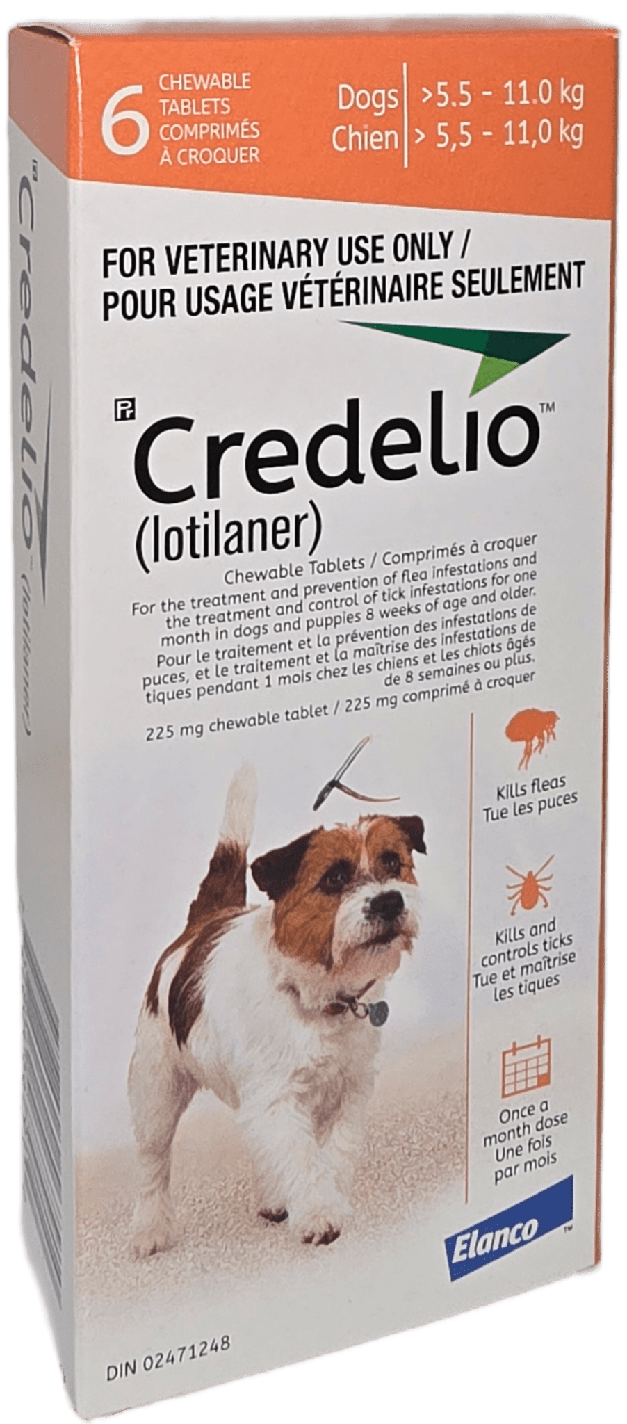Credelio (lotilaner) Chewable Tablet For Dogs 5.5 To 11 Kg (Orange) - Pets Drug Mart