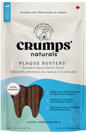 Crumps' Naturals Plaque Busters Pumpkin Spice Dental Sticks - Pets Drug Mart