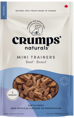 Crumps' Naturals Soft & Chewy Beef Mini Trainers for Dogs - Pets Drug Mart