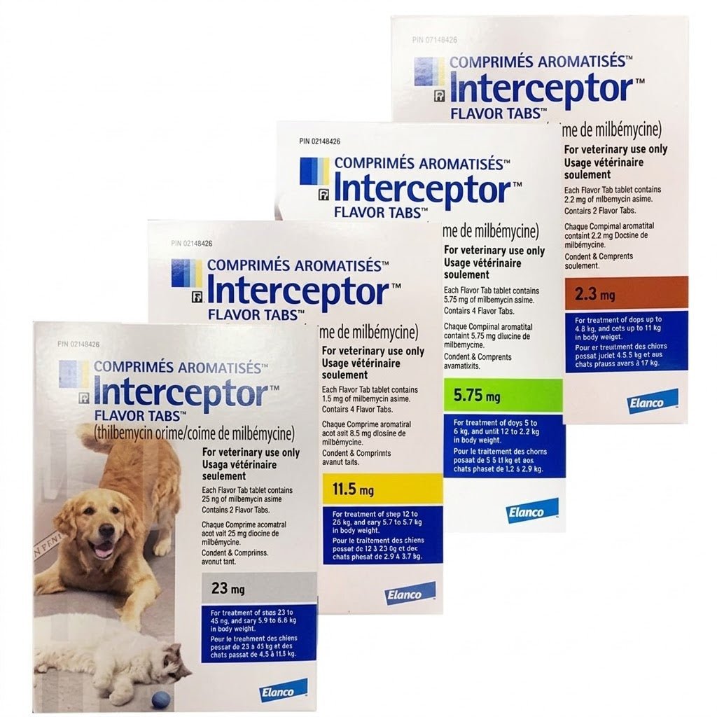 Interceptor Flavoured Parasiticide Tablet For Dogs & Cats - Pets Drug Mart