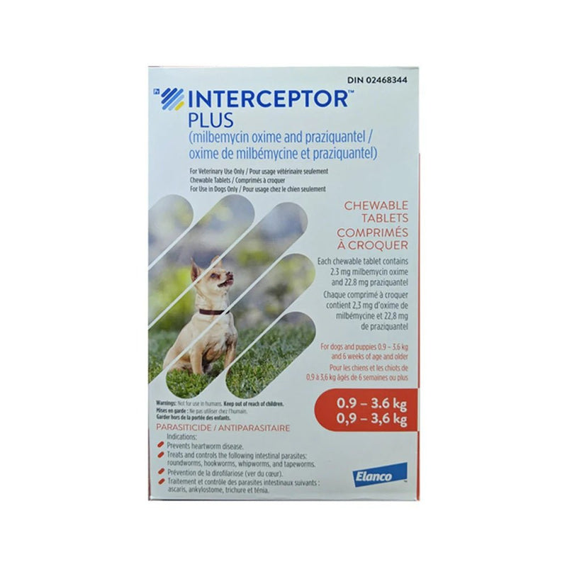 Interceptor Plus Flavoured Tablet For Dogs 0.9 - 3.6 Kg (Orange)
