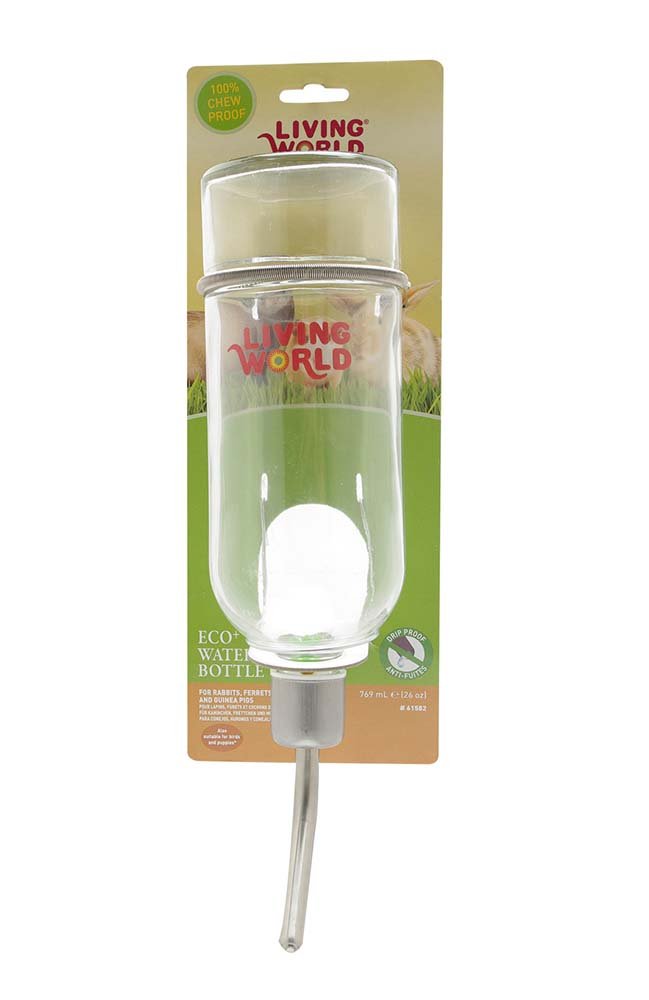 Living World Eco+ Glass Water Bottle & Hanger - Pets Drug Mart