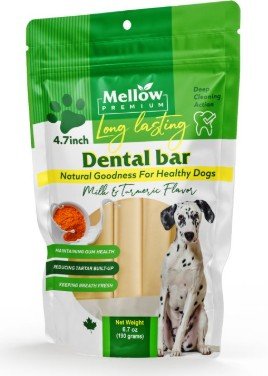 Mellow Premium Long-Lasting Milk and Turmeric Dental Stick - Pets Drug Mart