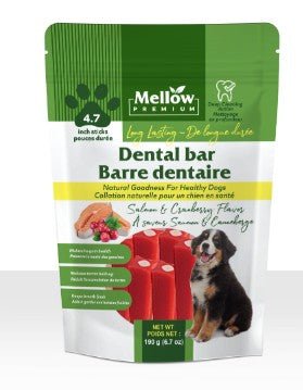 Mellow Premium Long-Lasting Salmon and Cranberry Dental Stick - Pets Drug Mart