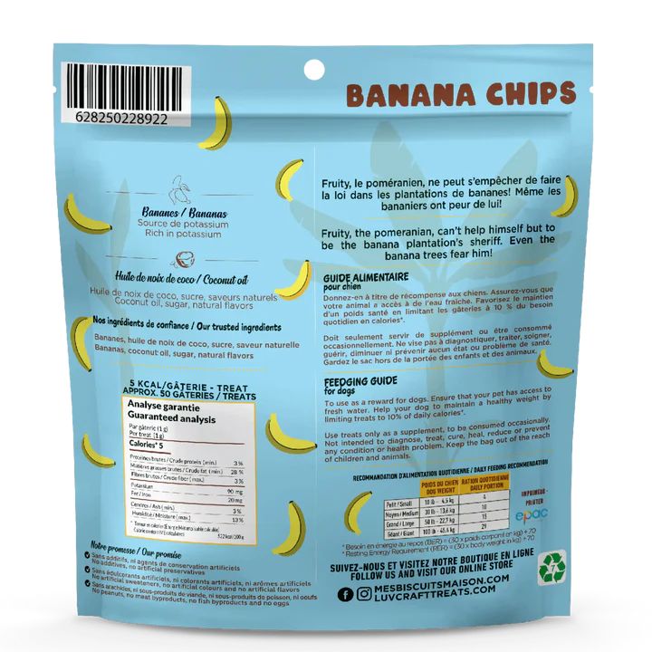 My Home Treats Banana Chips Treats for Dogs - Pets Drug Mart