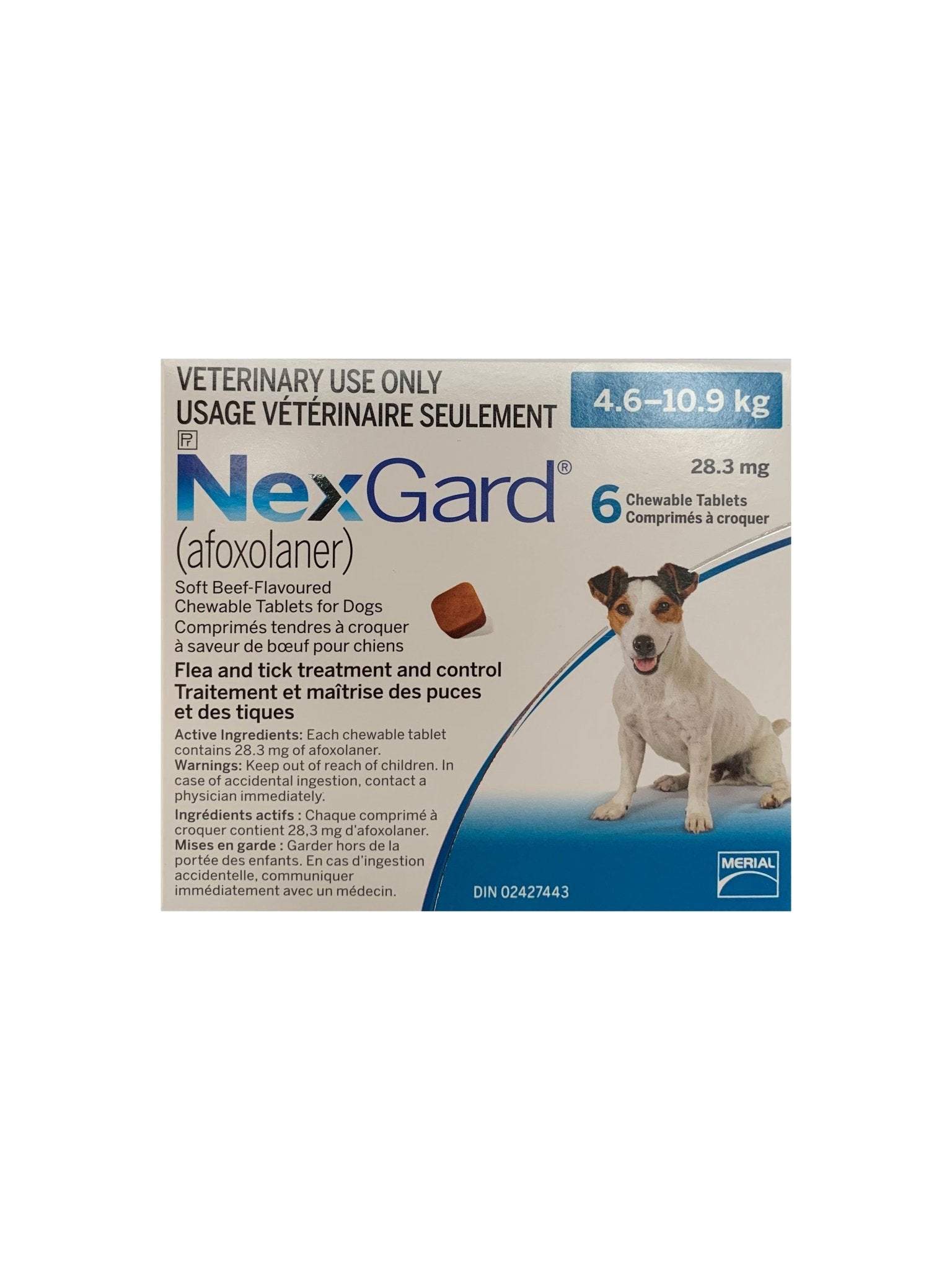 NexGard (afoxolaner) Chewable Tablet For Dogs 4.6 To 10.9 Kg (Blue) - Pets Drug Mart