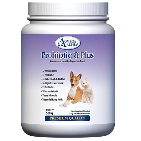 Omega Alpha Probiotic 8 Plus Supplement For Cats & Dogs - Pets Drug Mart