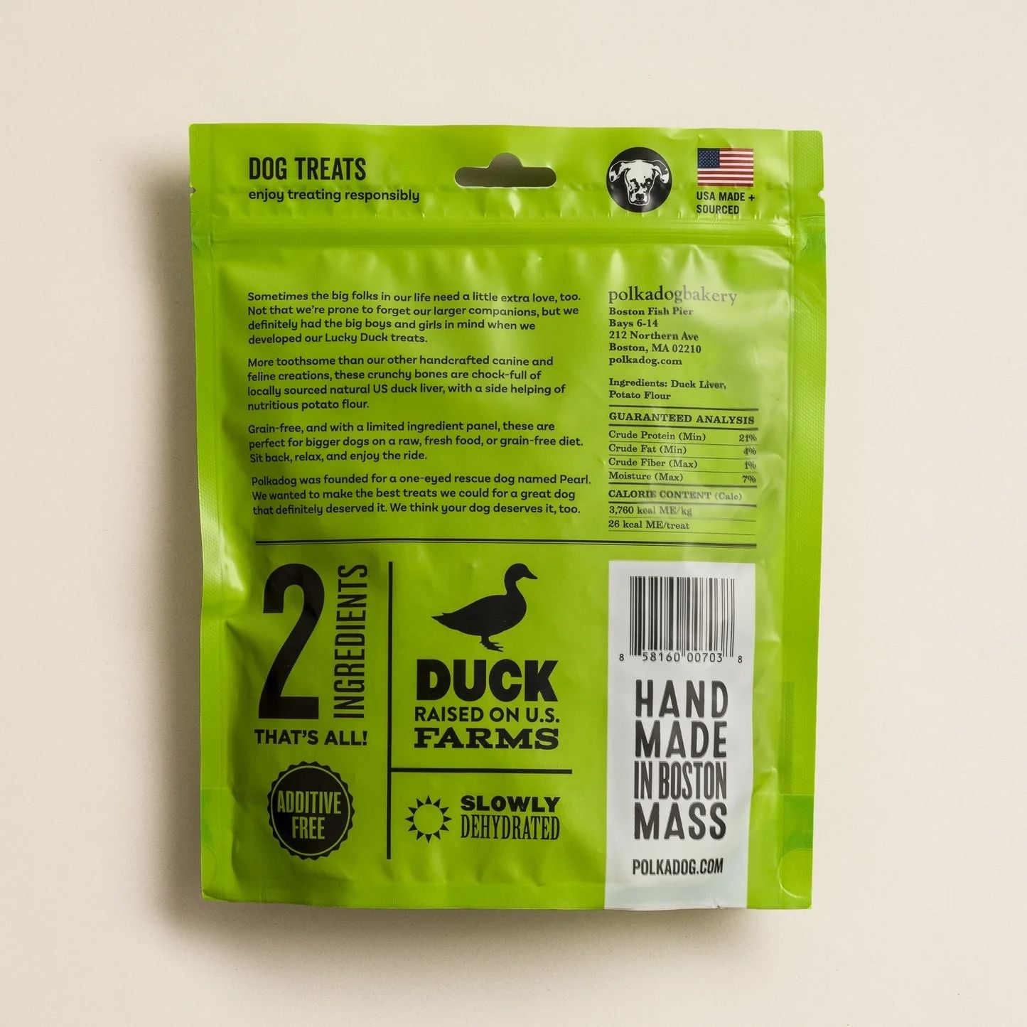 Polkadog Lucky Duck Bone Shaped Treats For Dogs - Pets Drug Mart