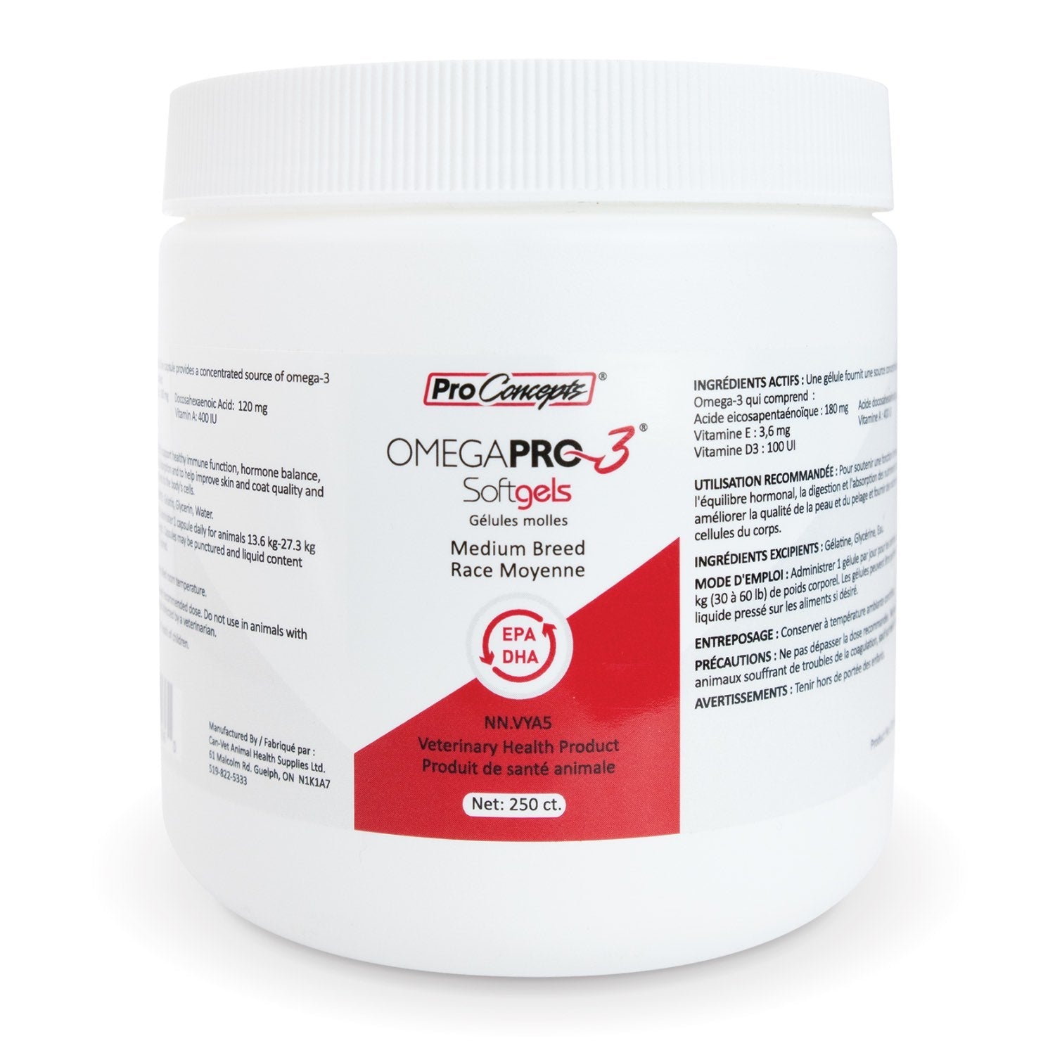 ProConcepts OmegaPro - 3 Softgels Medium Breed (300 mg) - Pets Drug Mart