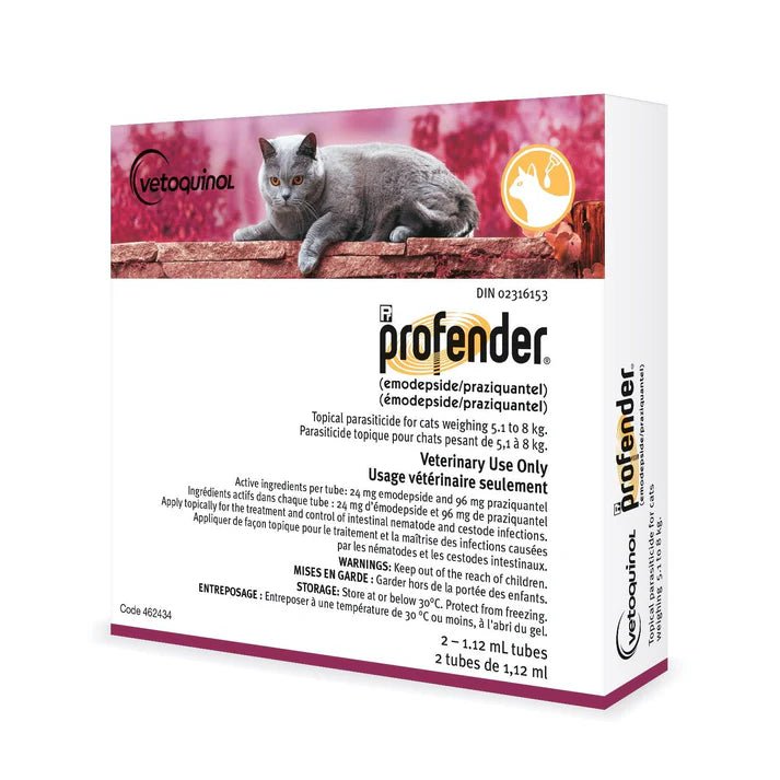 Profender Topical Solution For Cats 5.1 To 8 Kg (Red) - Pets Drug Mart