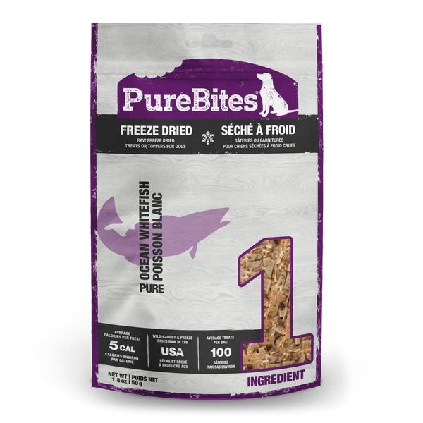 PureBites Freeze Dried Ocean Whitefish Treats For Dogs - Pets Drug Mart