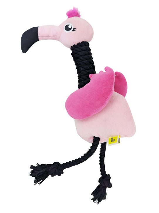 Rope Neck Dog Toy Rio The Flamingo - Pets Drug Mart