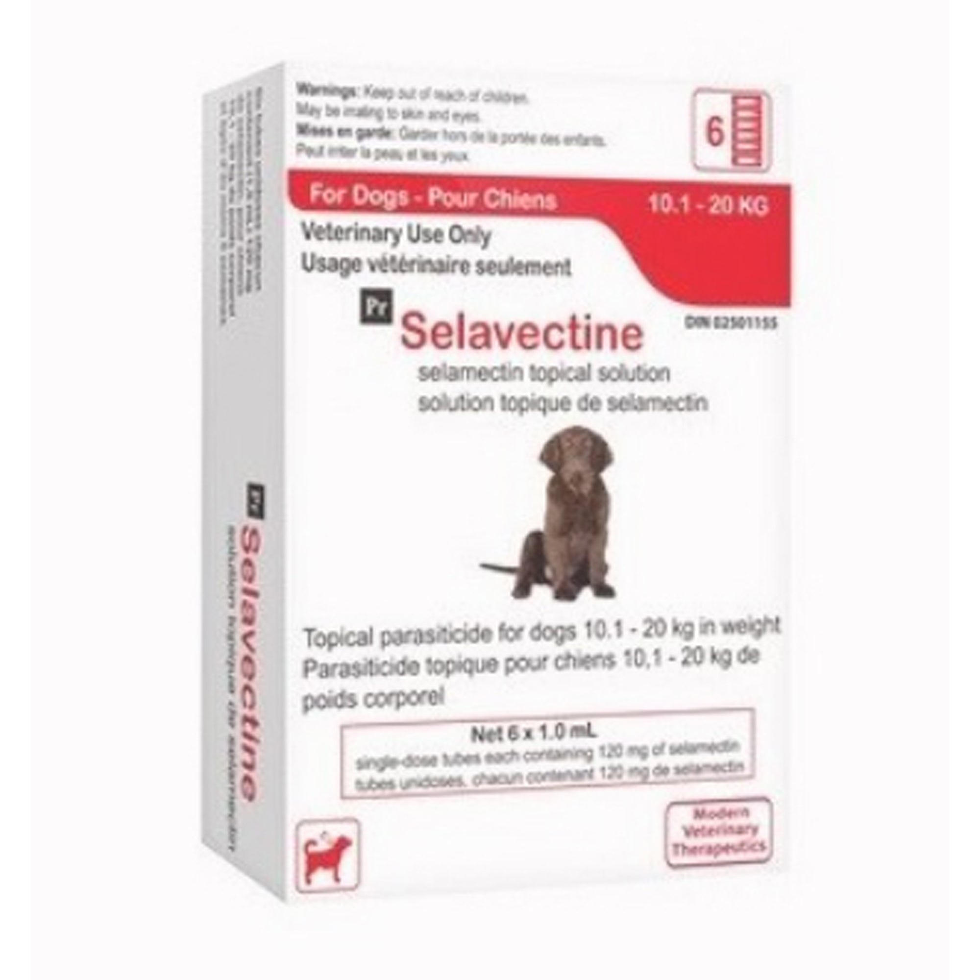Selavectine (selamectin) Topical Solution for Dogs 10.1 to 20 kg (Red) - Pets Drug Mart