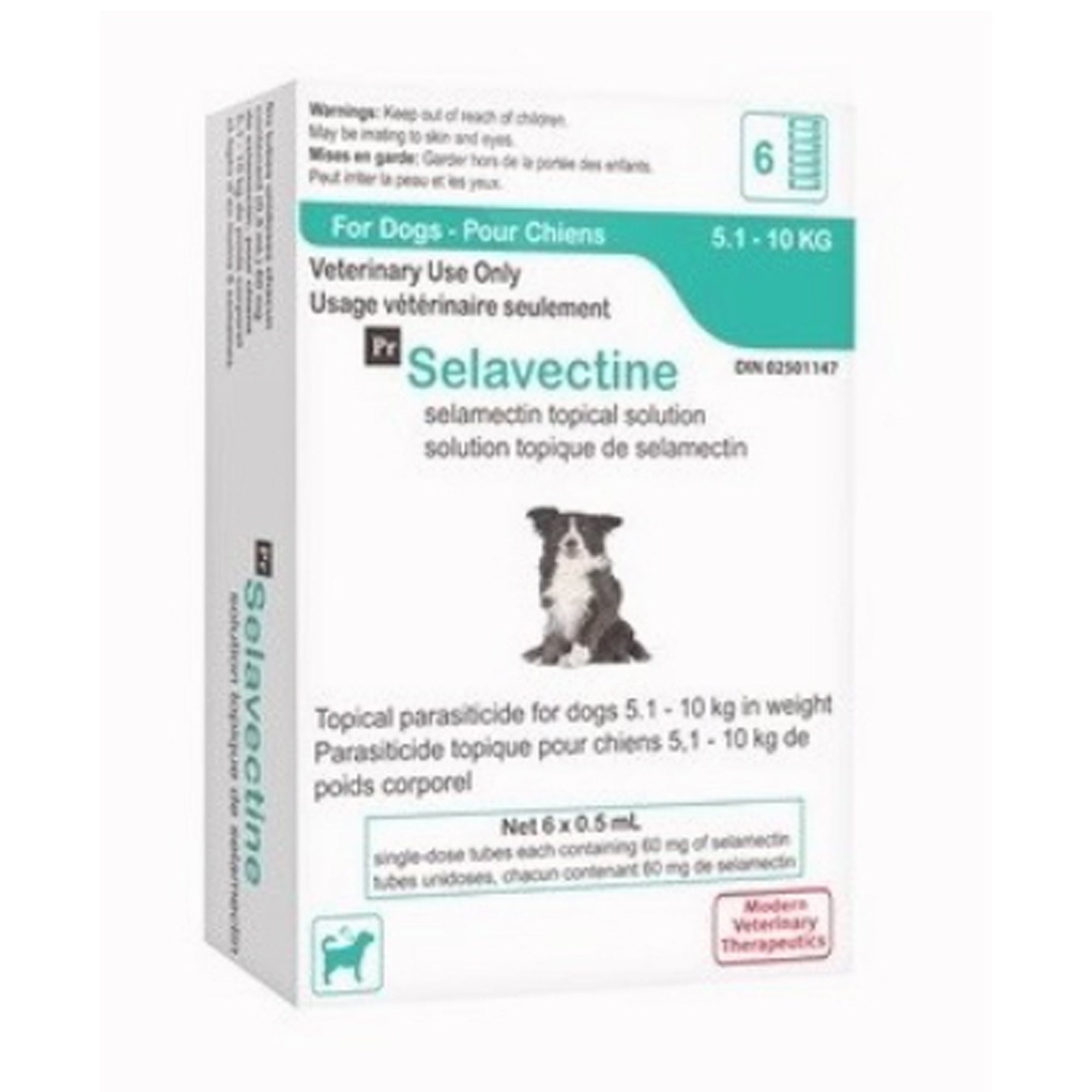 Selavectine (selamectin) Topical Solution for Dogs 5.1 to 10 kg (Aqua) - Pets Drug Mart