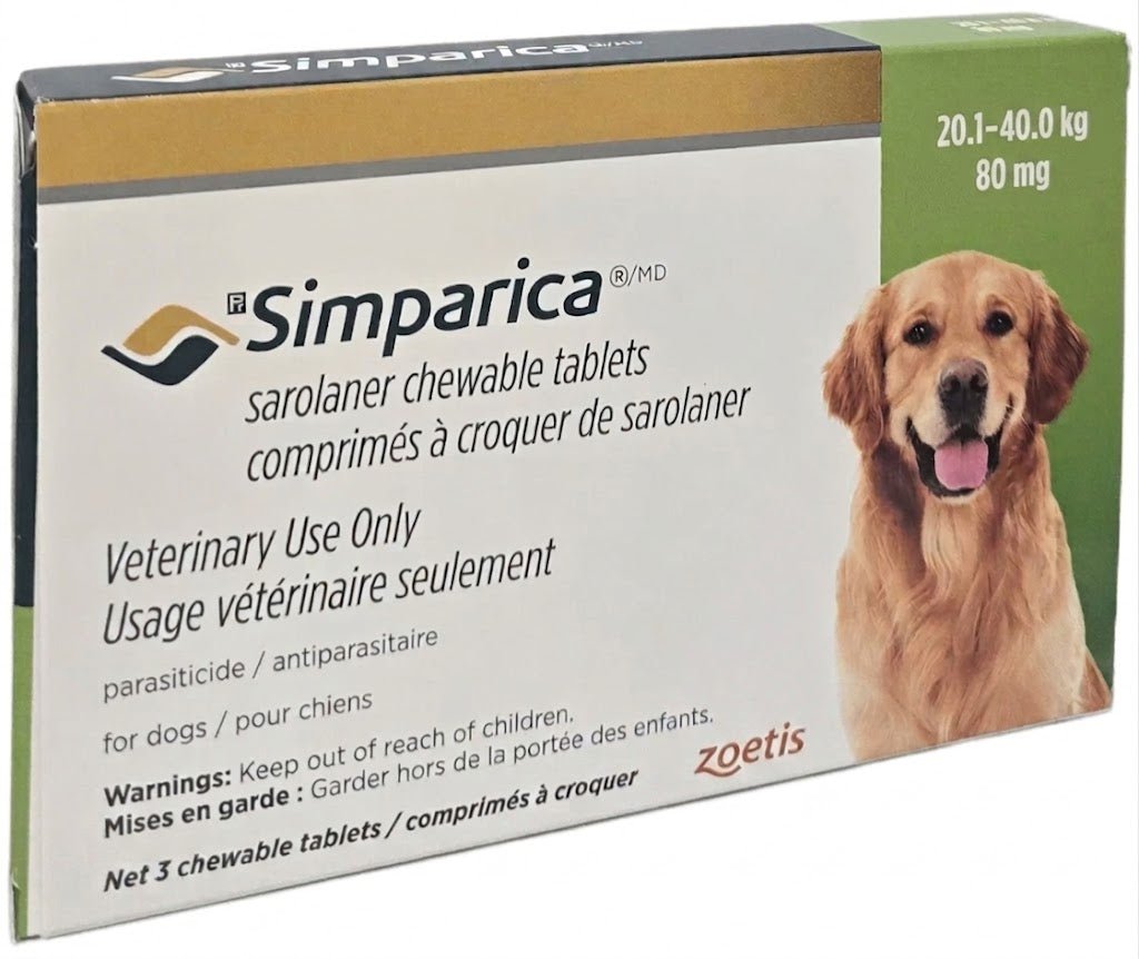 Simparica Chewable Tablet For Dogs 20.1 To 40 Kg (Green) - Pets Drug Mart