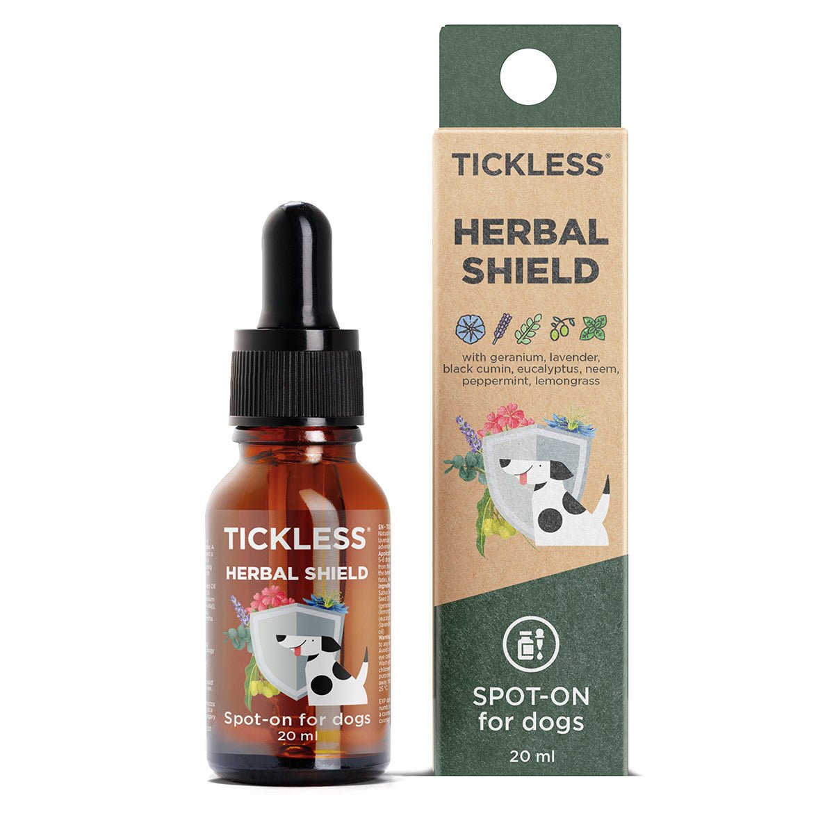 Tickless Herbal Shield Spot - On Essential Oil Blend for Dogs - Pets Drug Mart