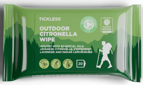 Tickless Human Outdoor Citronella Wipes - Pets Drug Mart